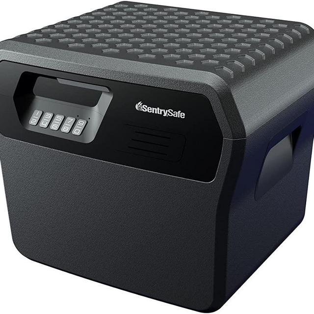 SentrySafe Fire and Water Safe, Fire Resistant File Safe with Digital Lock, 0.66 Cubic Feet, FHW40300,Charcoal Grey,Large