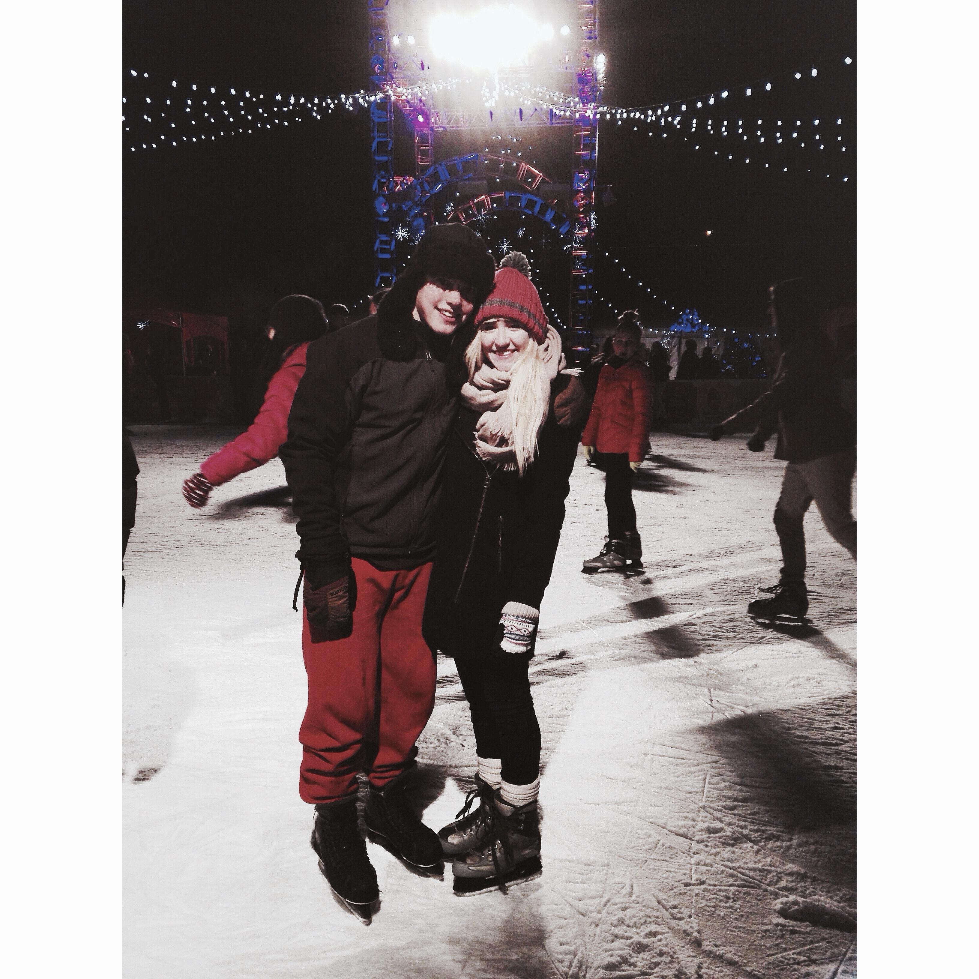 This was a day or two after James and I started dating!! We were ice skating with James' mother, Ruth and brother, Luke!