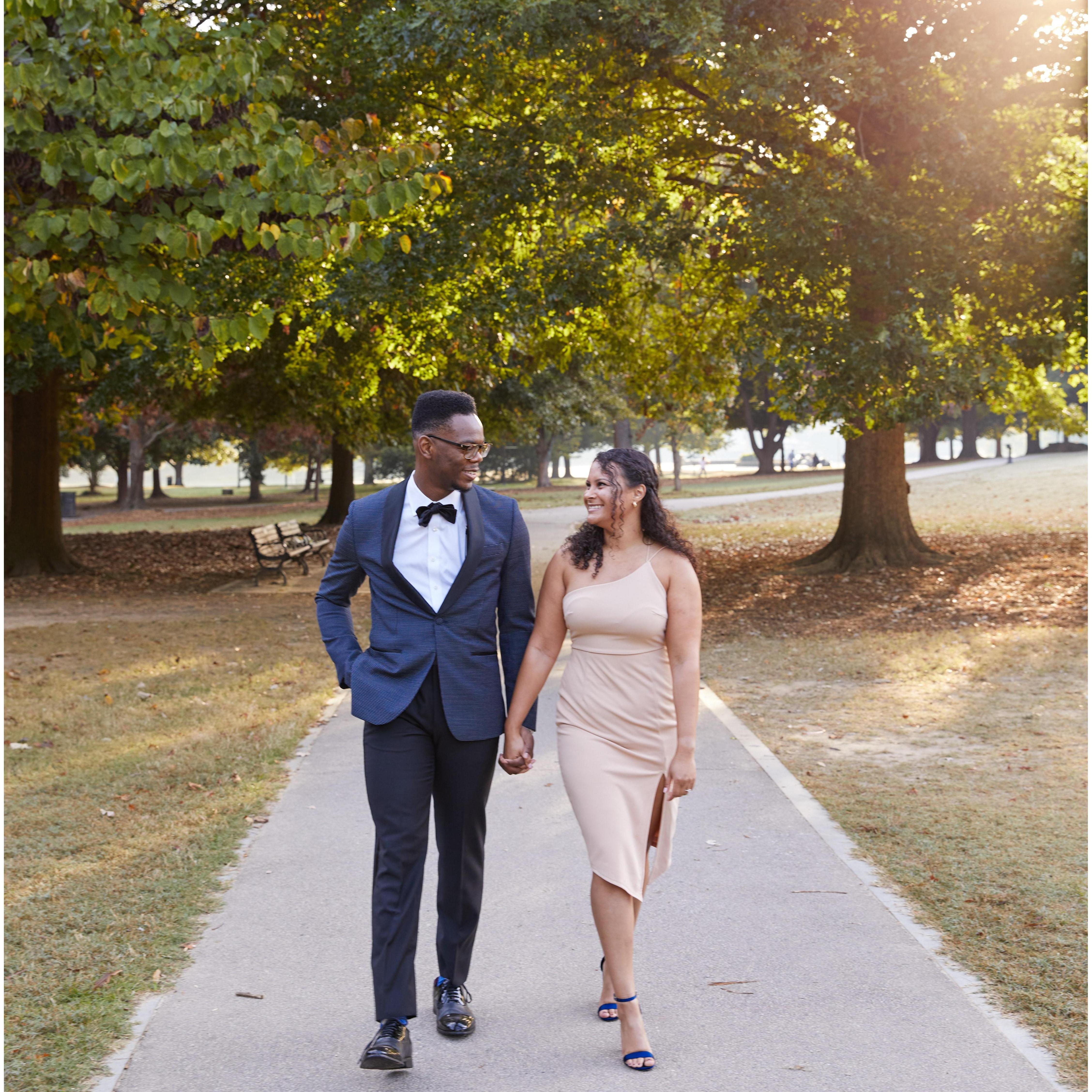 Engagement photos at Piedmont Park