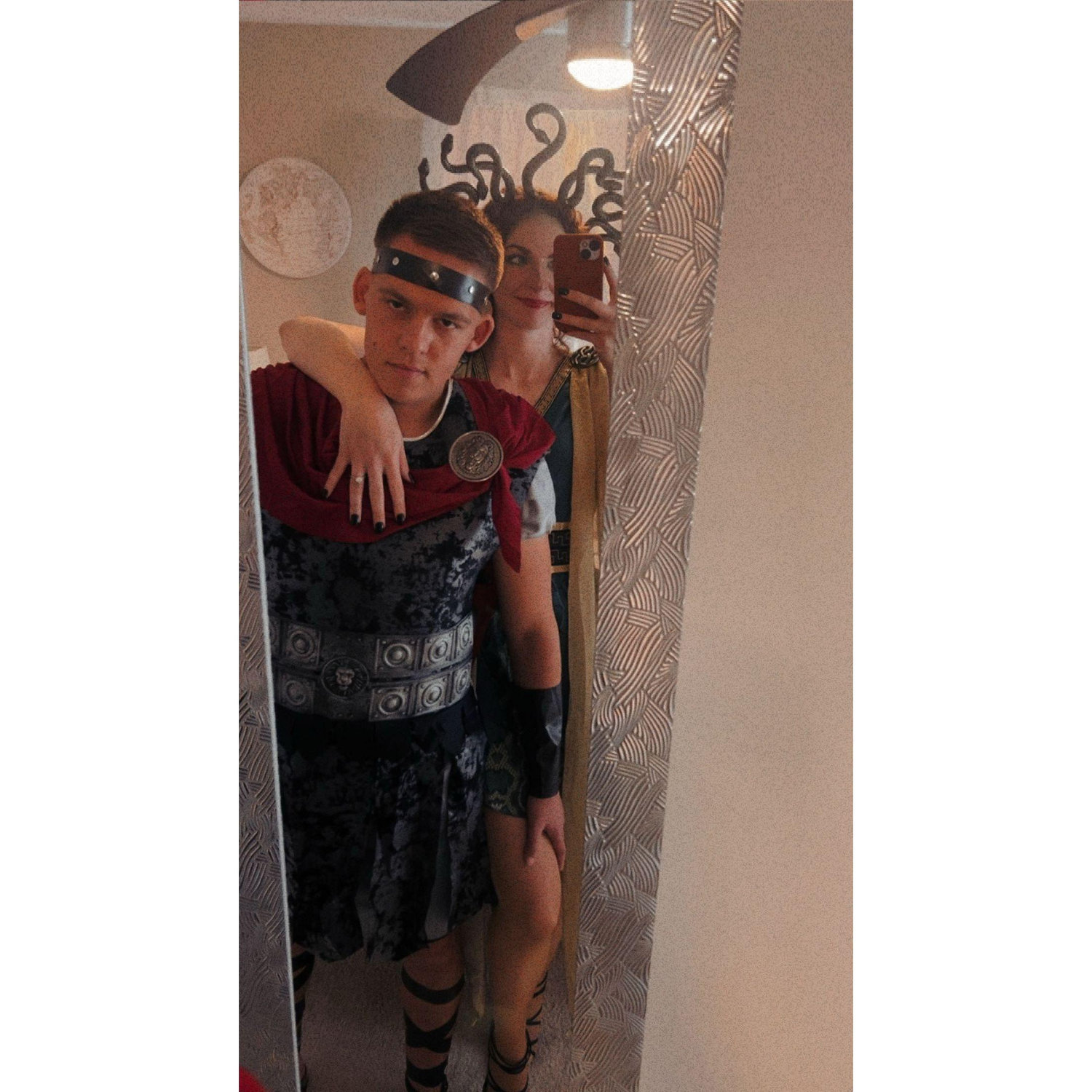 Halloween party as Medusa and Perseus
