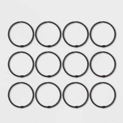 Shower Curtain Rings Matte Black - Made By Design™