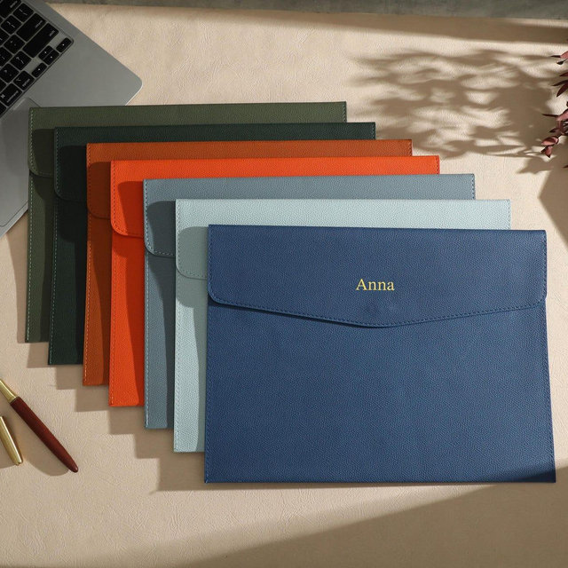 Personalized Leather Portfolio, Custom Leather File Folder, A4 Document Holder, Document Envelope, Gifts For Him, Paper File Organizer, gift