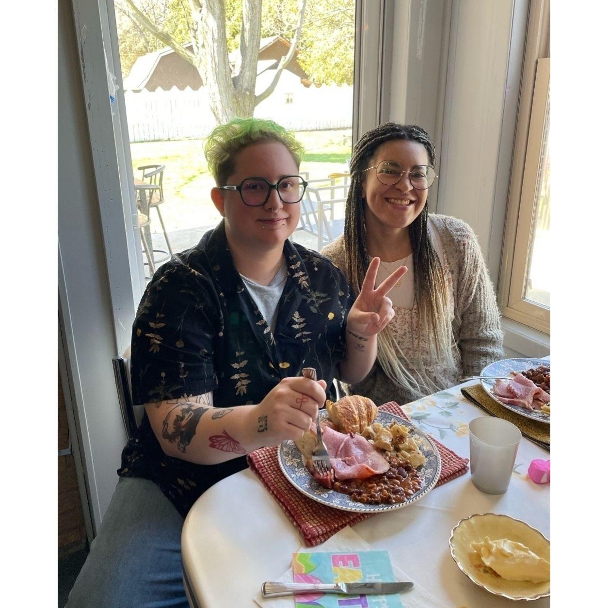 Easter dinner with Jaedin's family