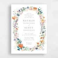 White Wedding Invitation - Dolce Portrait