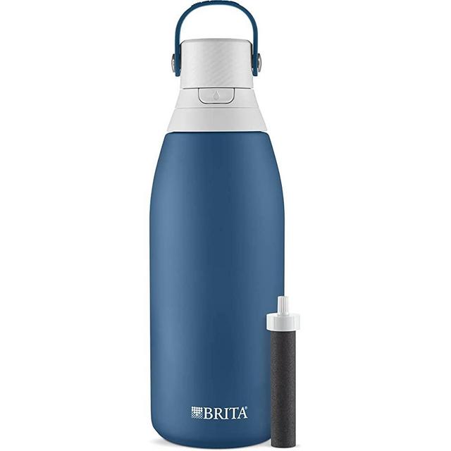 Brita Stainless Steel Water Filter Bottle, 32 Ounce, Marina