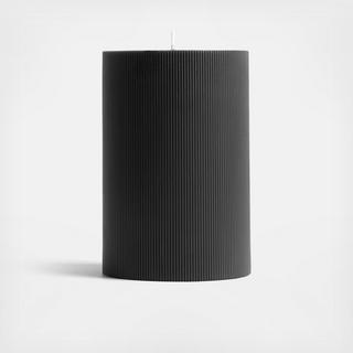 Ribbed Medium Pillar Candle