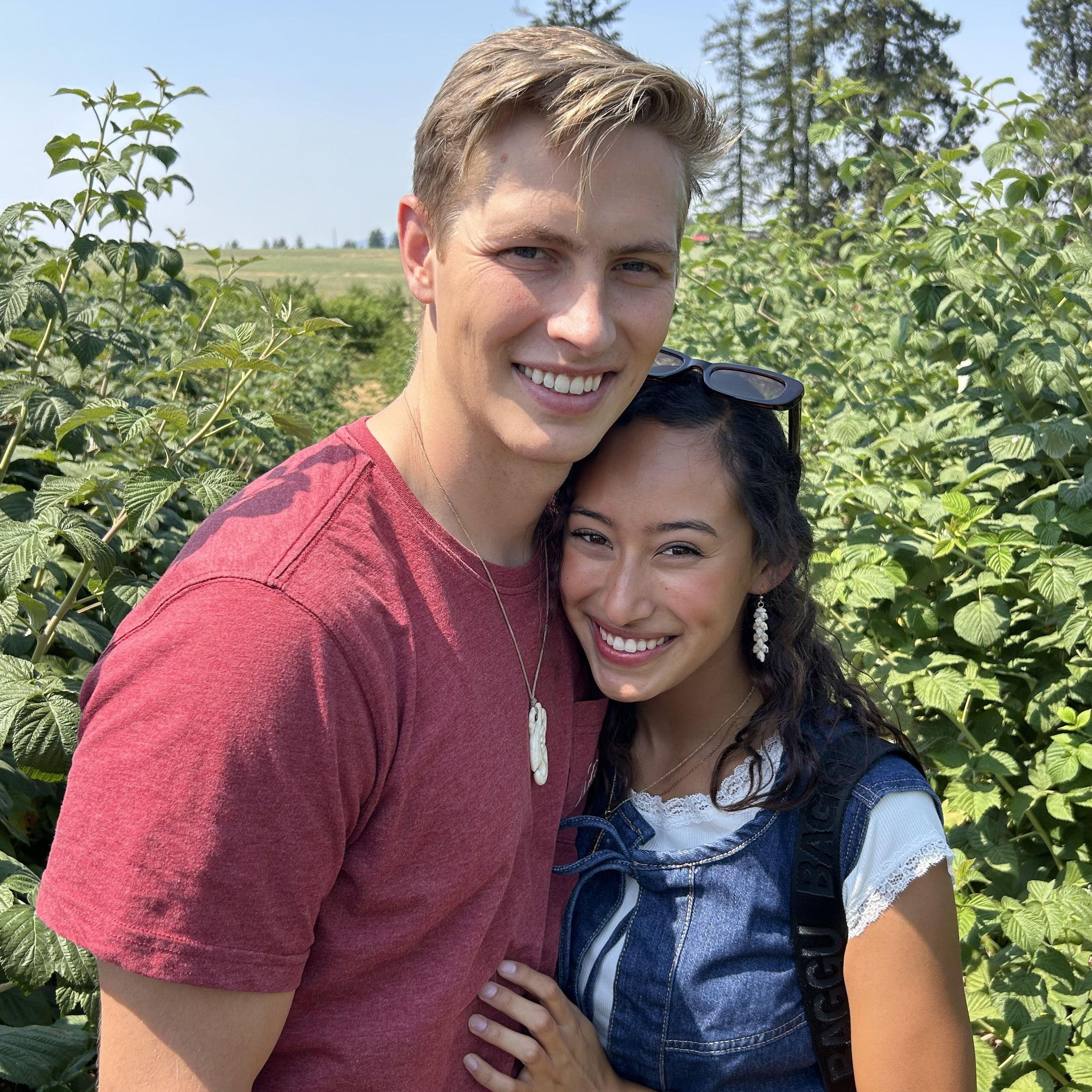 Raspberry picking at Green Bluff!