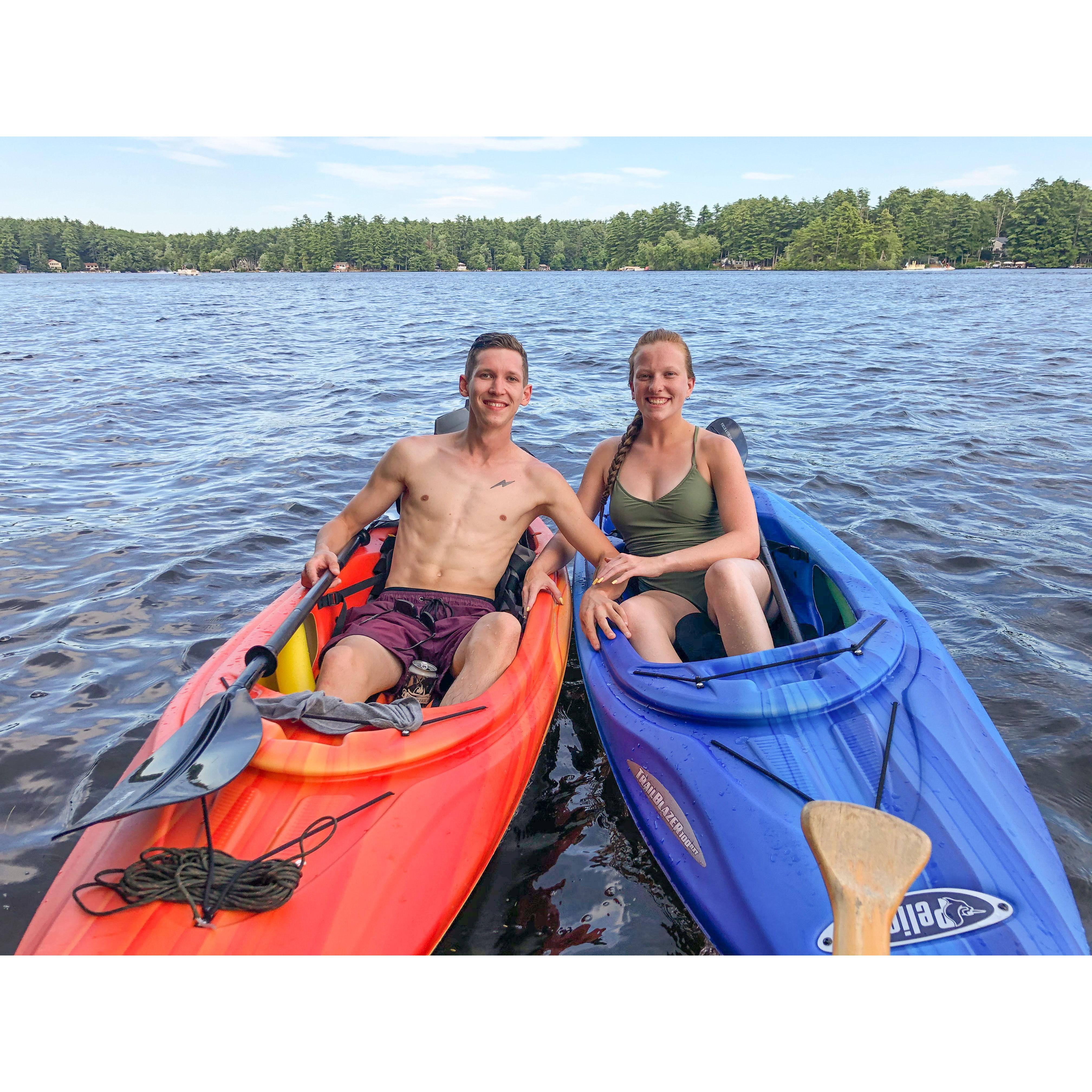The first summer we got kayaks back in 2020!