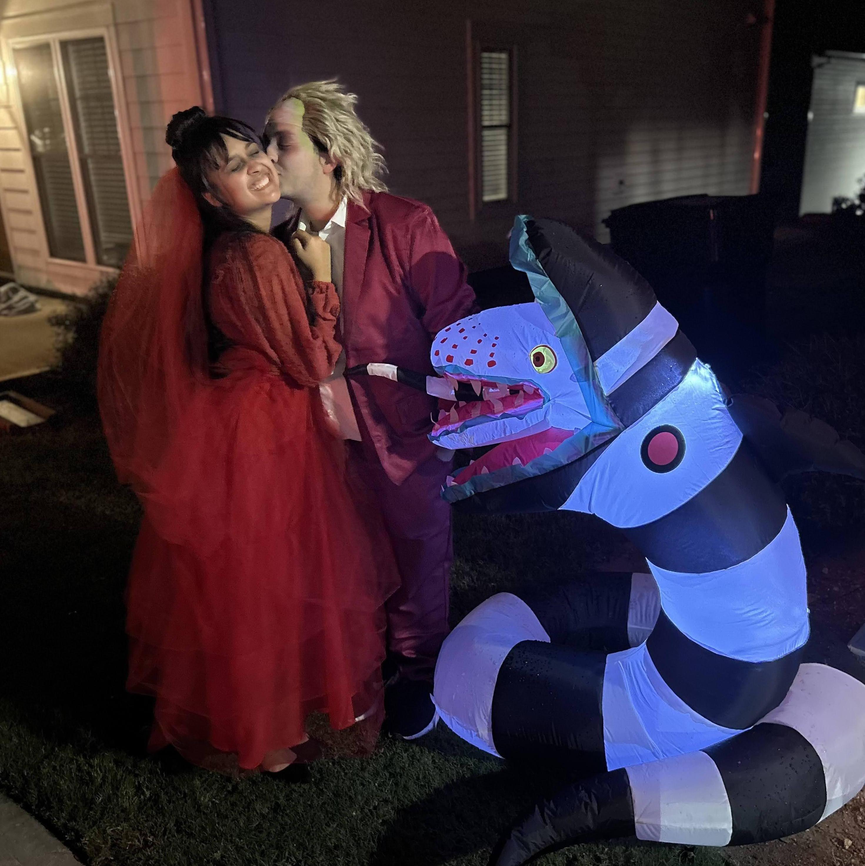 Beetlejuice and Lydia for Halloween :)