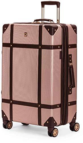 SWISSGEAR 7739 Trunk, Hardside Spinner Luggage, Large Checked Suitcase - Blush
