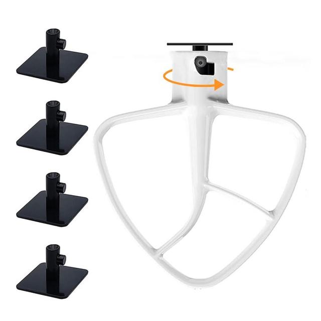 4 Pack Stand Mixer Attachment Holders, Food Mixer Accessories Hooks Compatible with Kitchenaid All Stand Mixer Attachment for Storing Flex Edge Beater, Egg Stirrer, Dough Hook, More Accessories