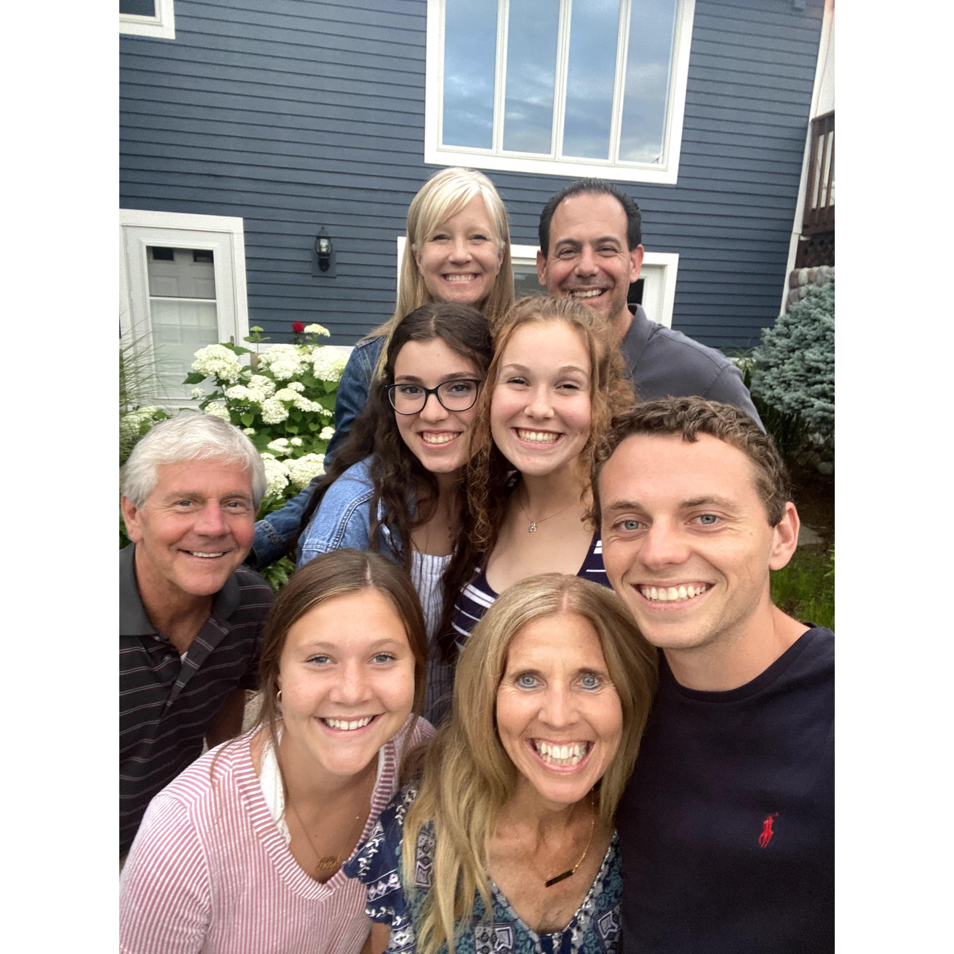 our families together for the first time at last!! parker secretly asked for julia's parents blessing on this trip while she had breakfast with the sisters. great secret-keeping parker