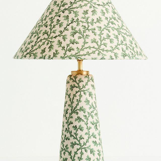 Lulu Printed Fabric Upholstered Empire Table Lamp