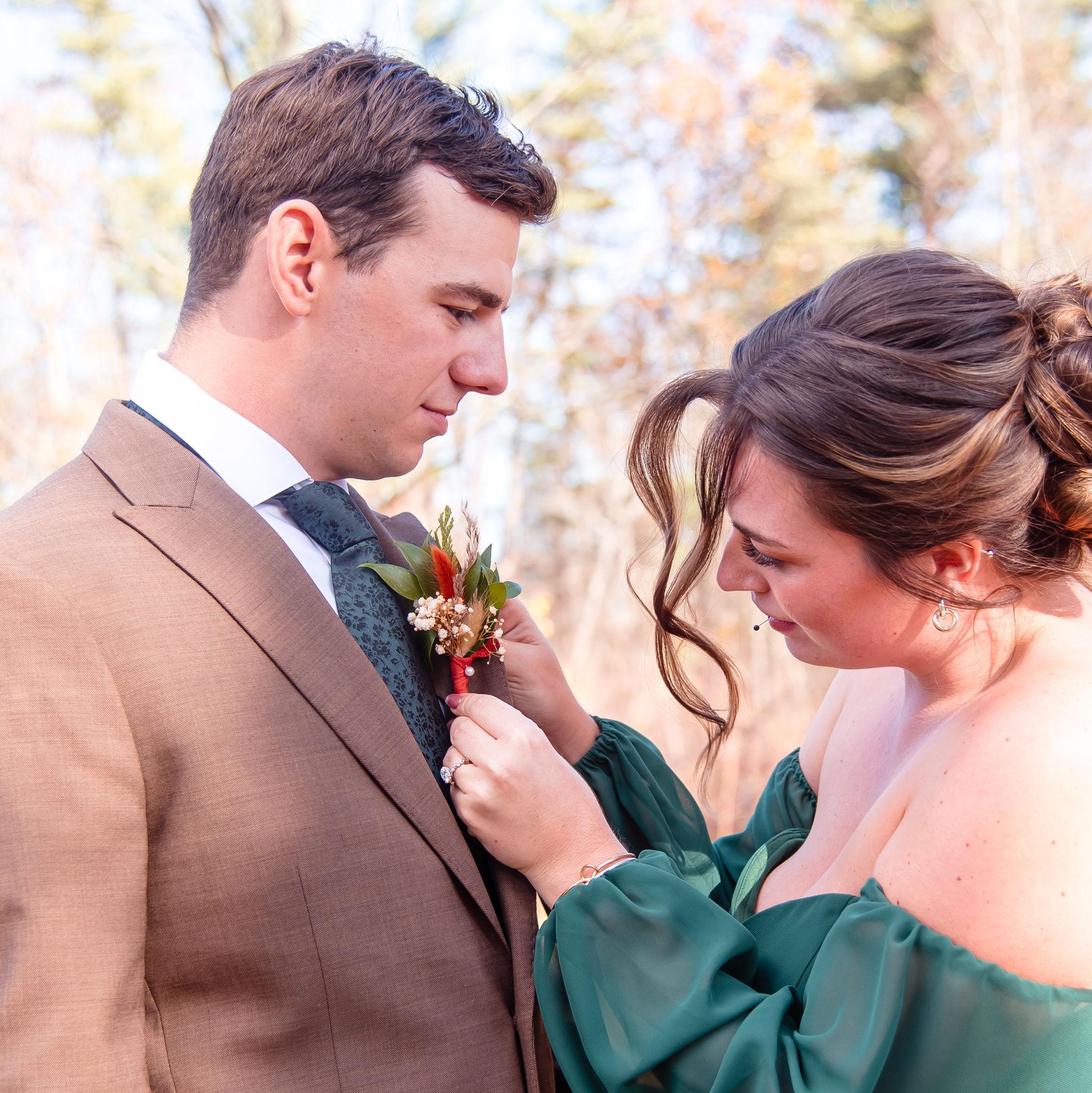 Getting ready for Molly & CJ's wedding