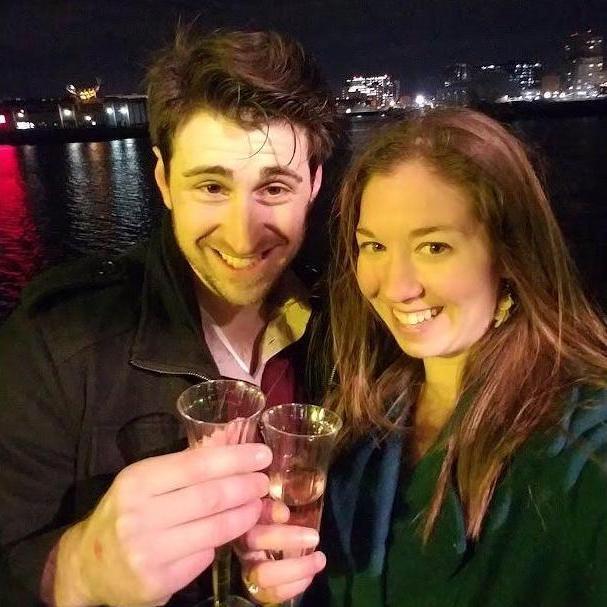 Our first photos together! New Years Eve party cruise on Boston Harbor. December 31st, 2019.