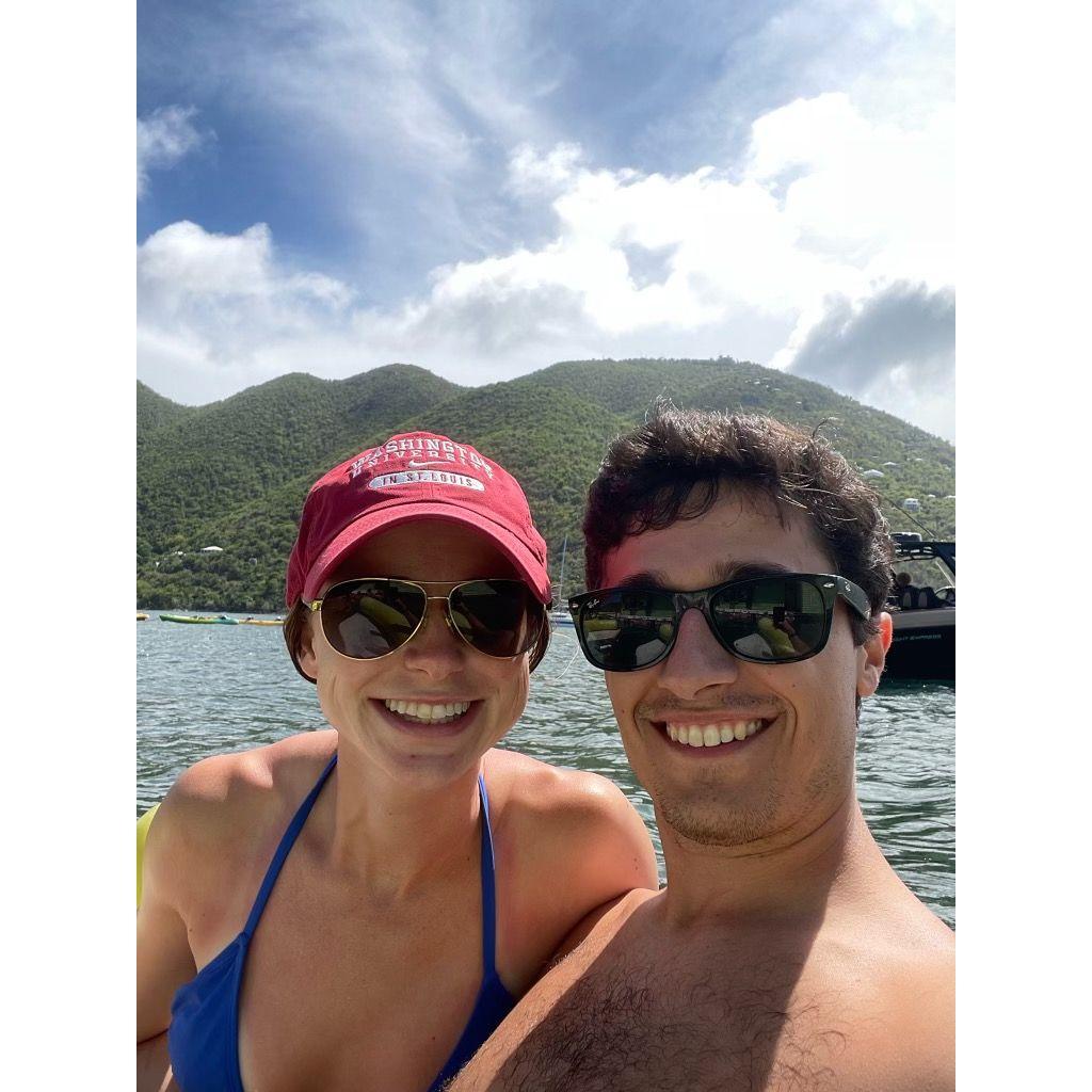 At a taco boat restaurant in St. John USVI