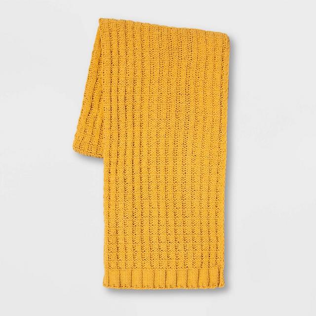 Solid Chenille Throw Gold - Threshold™