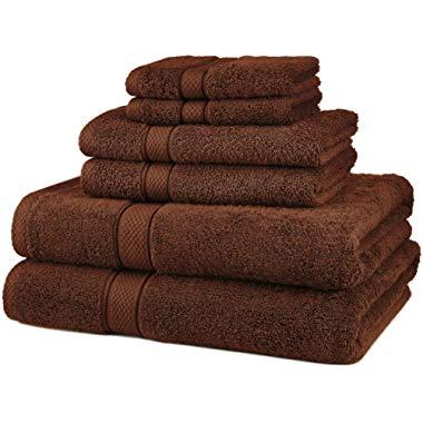 Pinzon Blended Egyptian Cotton 6-Piece Towel Set, Cocoa