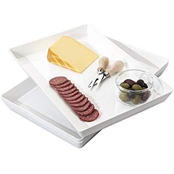 Avant 3-Compartment Plastic Appetizer Serving Tray | set of 4 White