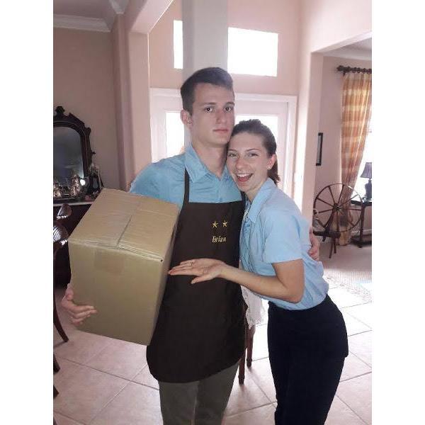 We worked together at Cracker Barrel for about 7 months. Here, Sarah celebrates Brian getting his 2nd star!