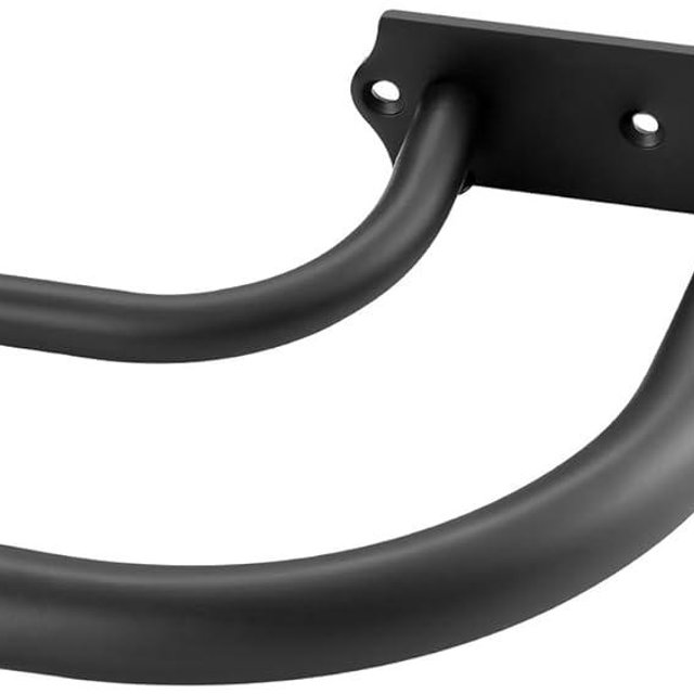 Matte Black Double Curtain Rods for Window, Double Curtain Rods 84-120 Inches, Wrap Around Design, Room Darkening Double Curtain Rods, Adjustable 1-Inch Front and 5/8 Inch Back Double Drapery Rods