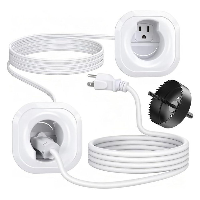 MOOEGG in Wall Cable Management Kit Professional TV Cord Hider Wall Kit Includes Drill Attachment for Clean Look & Easy Install Perfect for Home Theater Gaming