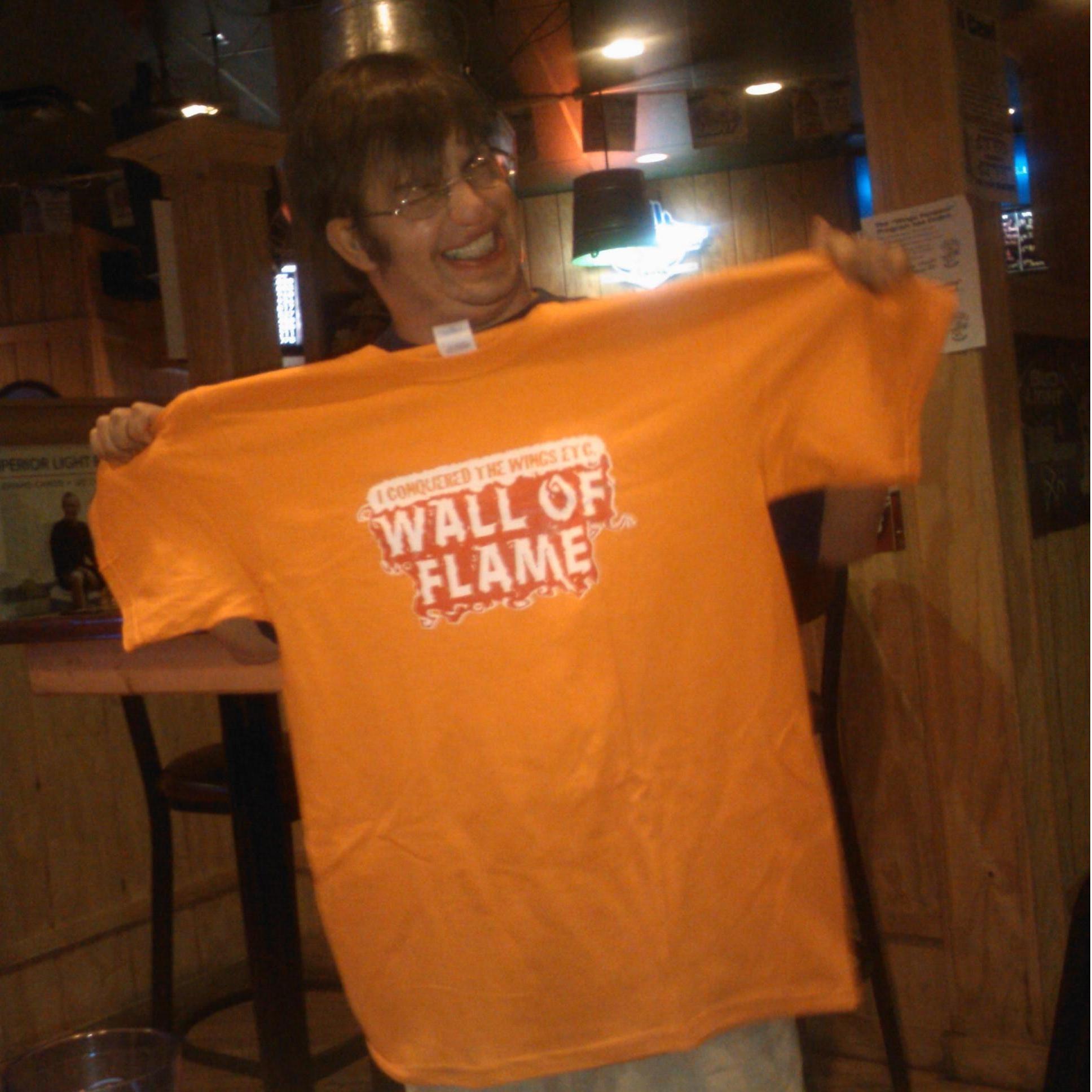 He loves his spicy wings!