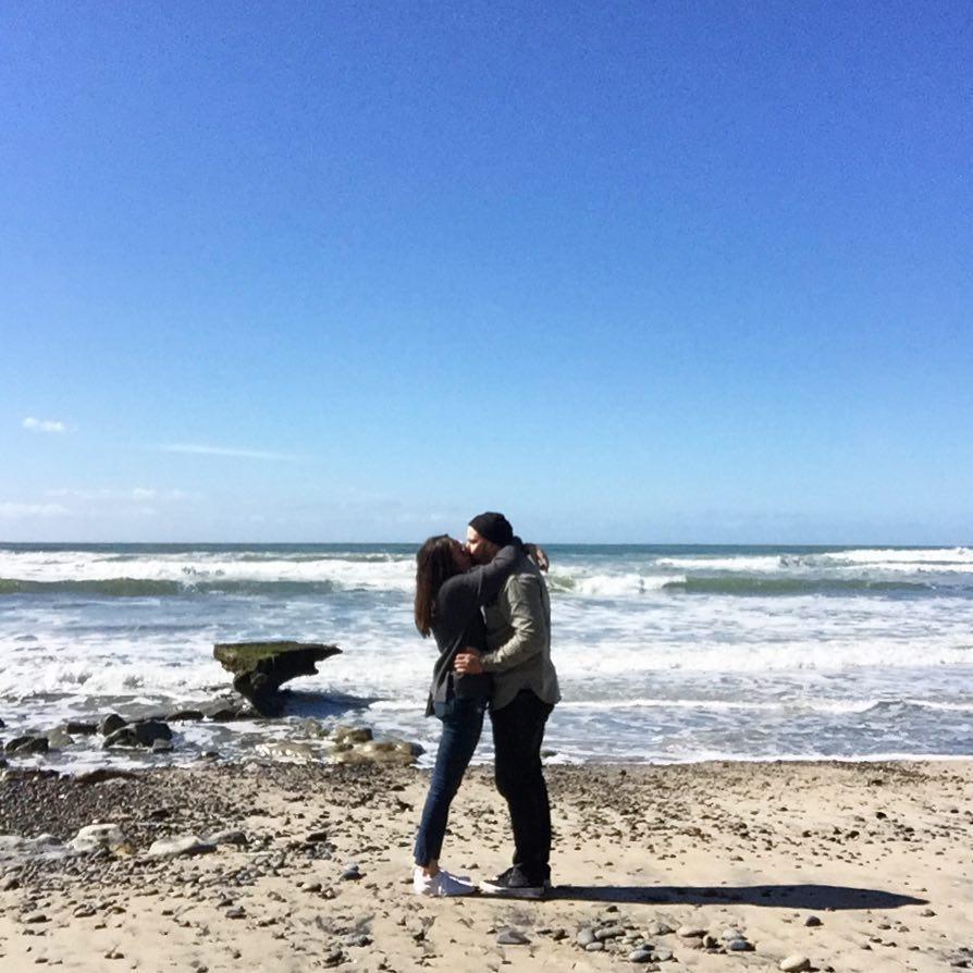 Another obligatory 'post-Engagement' picture, this time later in the day at Swami's Beach. Tracy saw this place and lamented, "WHY DID I NOT PROPOSE TO YOU HERE?"
