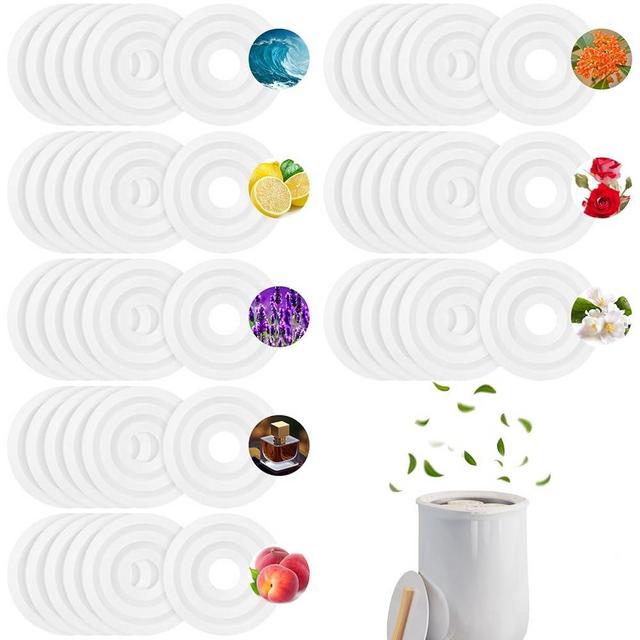 Demissle Replacement Fragrance Disc Towel Warmer Bucket Fragrance Scented Pads, 8 Flavors (48 Pcs)