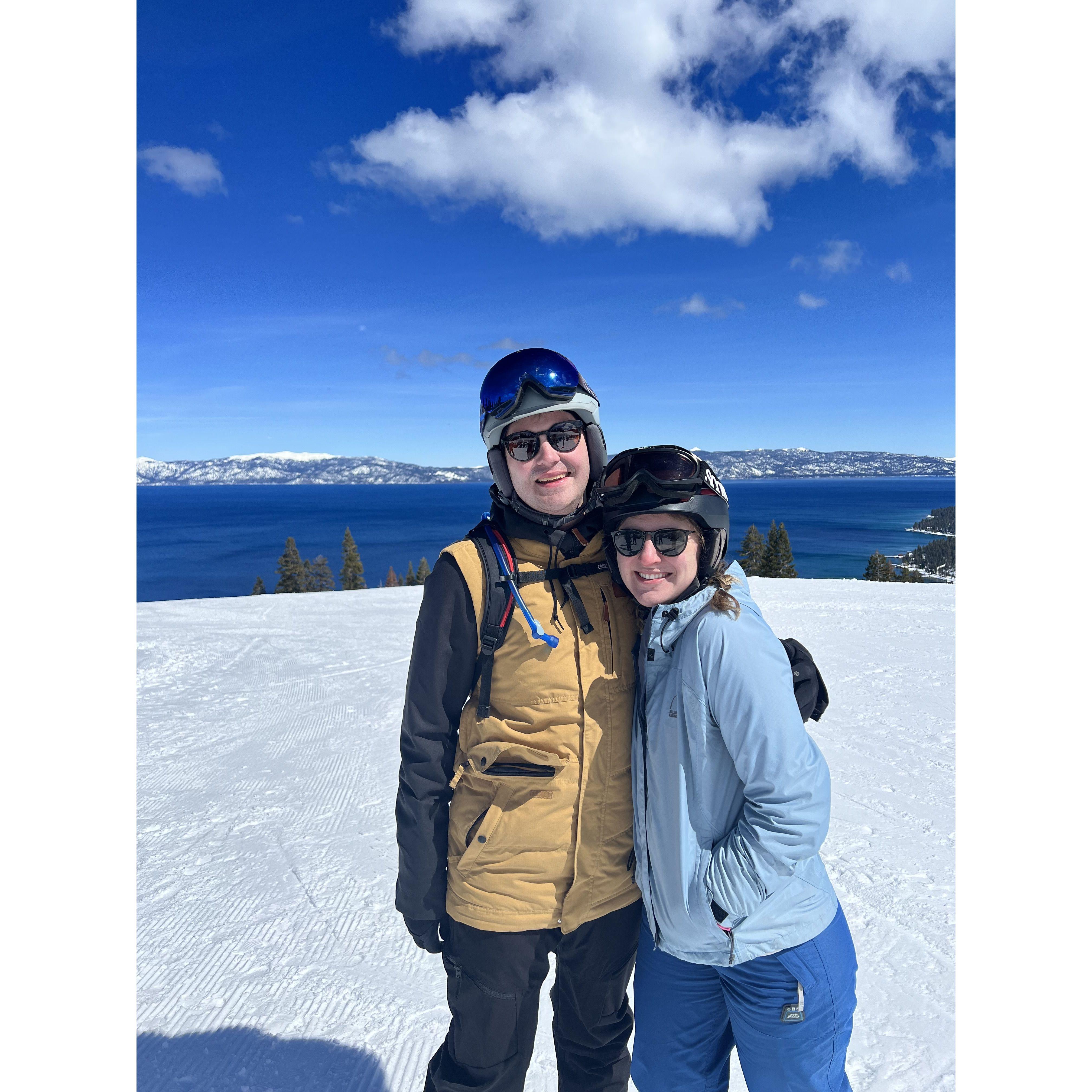 Seth taught Sierra how to ski at the best ski resort, Homewood.