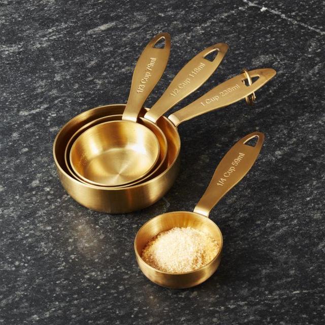 Gold Measuring Cups, Set of 4