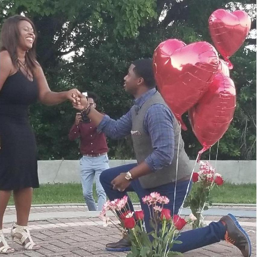The moment Brittany said yes to Mike with laughs followed by some tears on October 20, 2018.