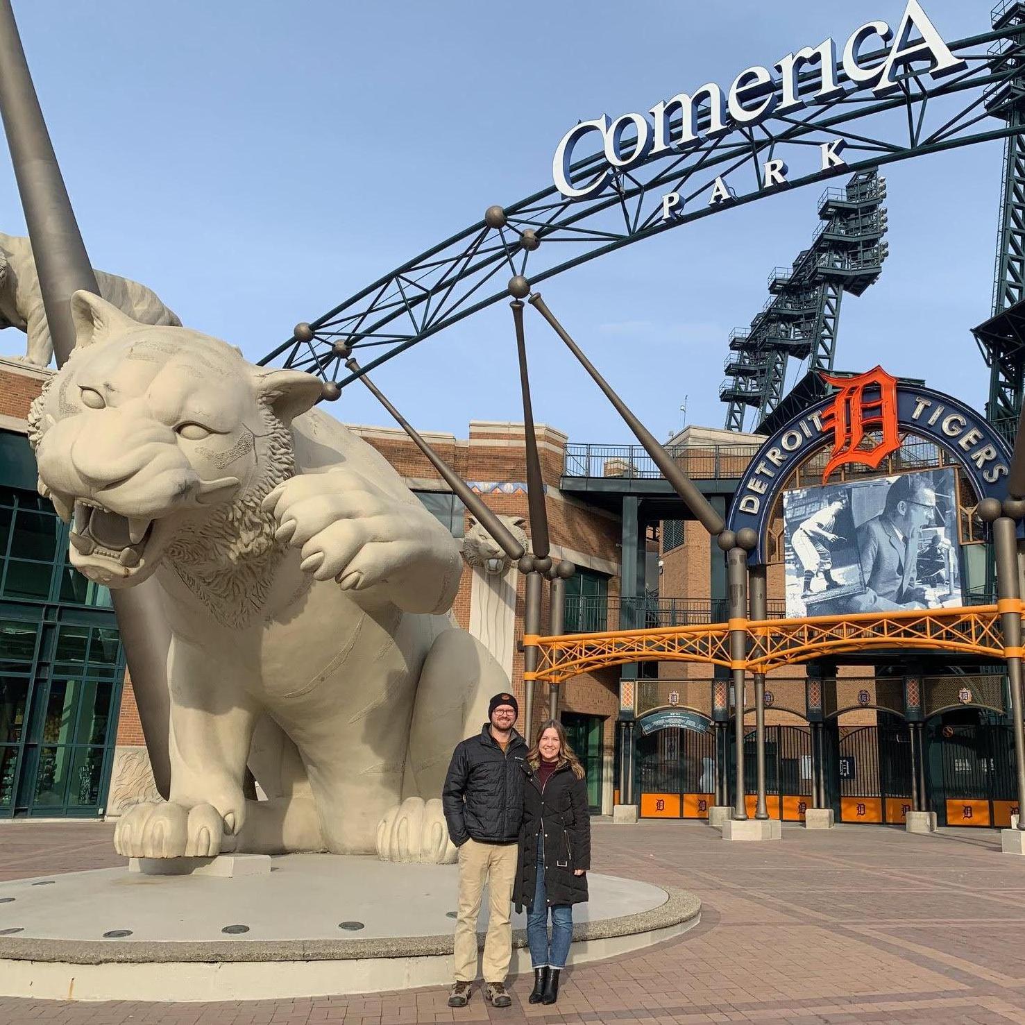 Our first trip to Michigan together. Giving Jordan the full Detroit tour!