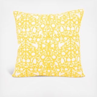 Birds of a Feather Blockprint Reversible Pillow Cover