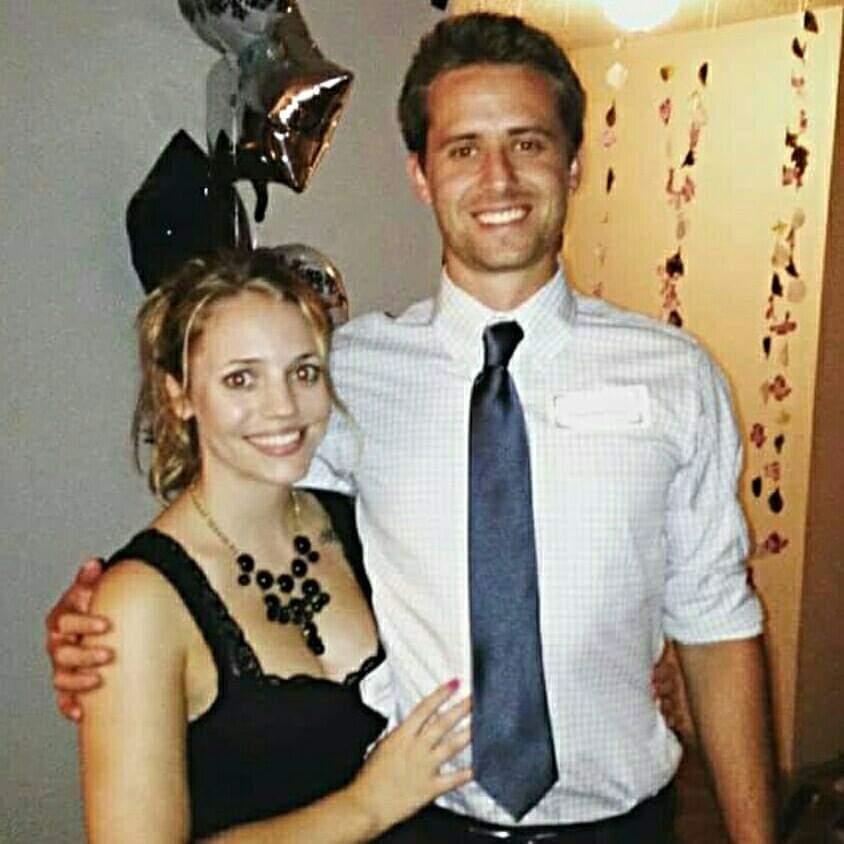 The soon-to-be newlywed's at a friends engagement party.