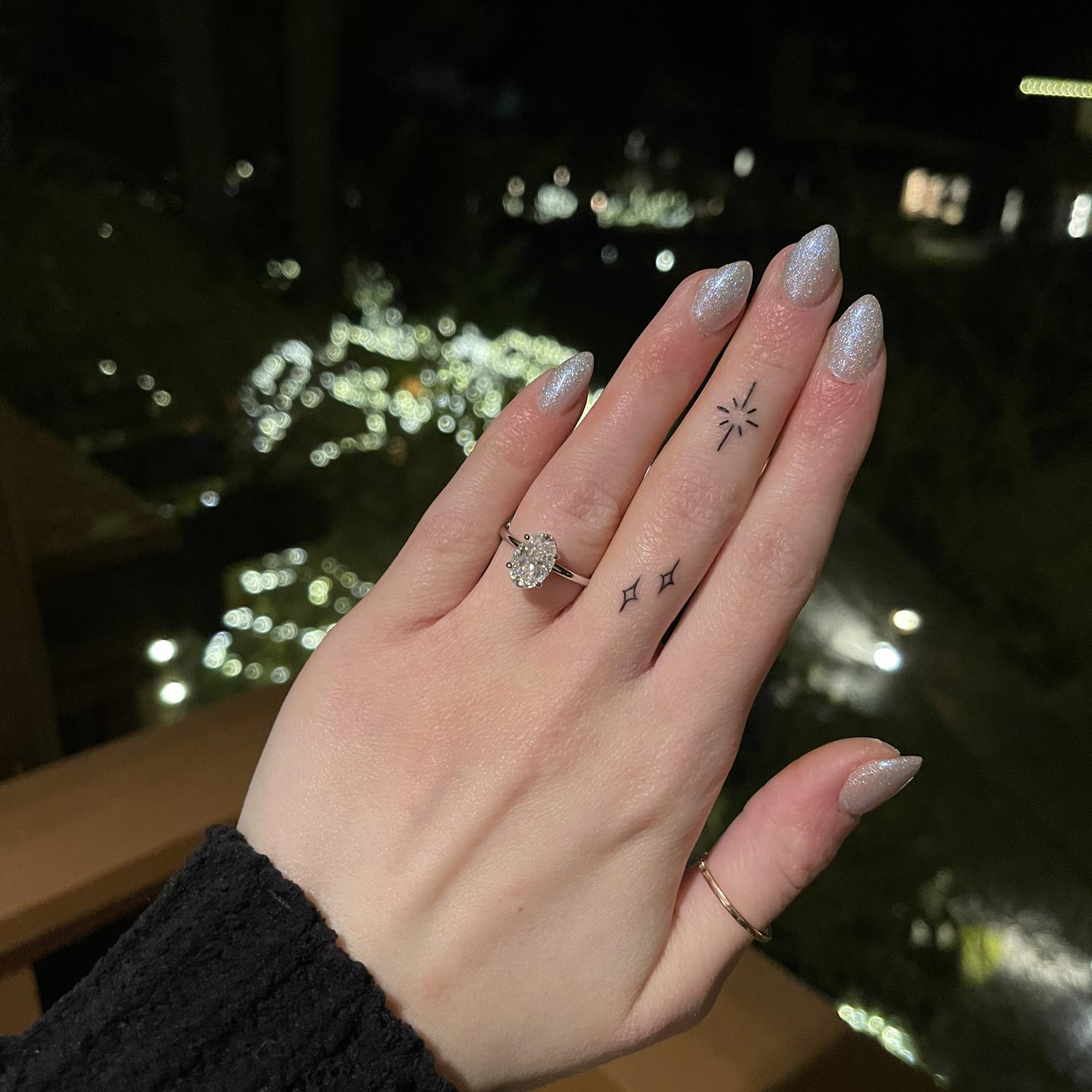 The engagement ring!