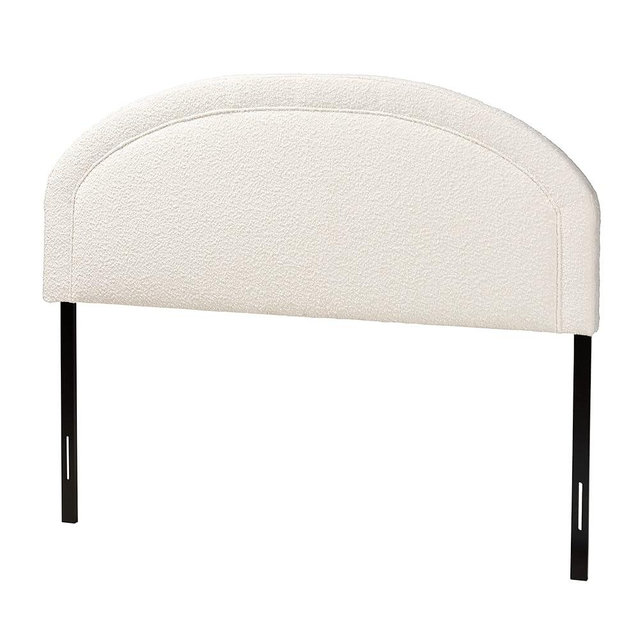 Baxton Studio Fiana Headboard, Queen, White/Dark Brown