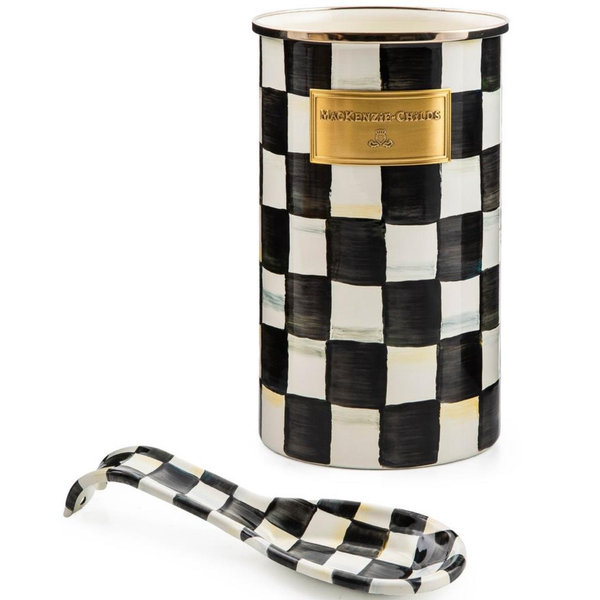 Courtly Check Spoon Rest & Utensil Holder Set