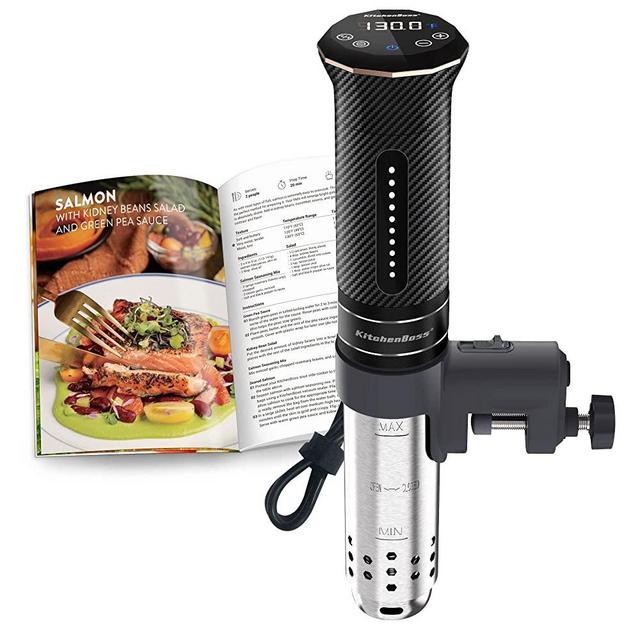 Sous Vide Machine Immersion Circulator: Ultra-quiet Precision Sous-vide Cooker, IPX7 Waterproof Stainless Steel 1100W Professional Low Temperature Slow Cooking Machines by KitchenBoss