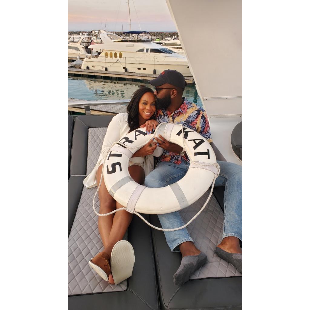 Engagement day May 2022, on the Stray Kat in Chicago, IL!