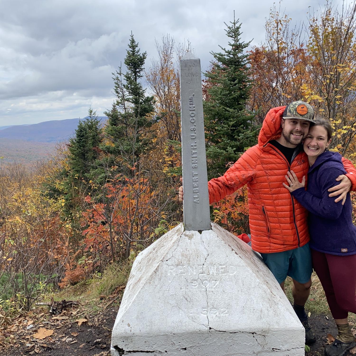 The end of the Long Trail - our first thru hike and where we got engaged.