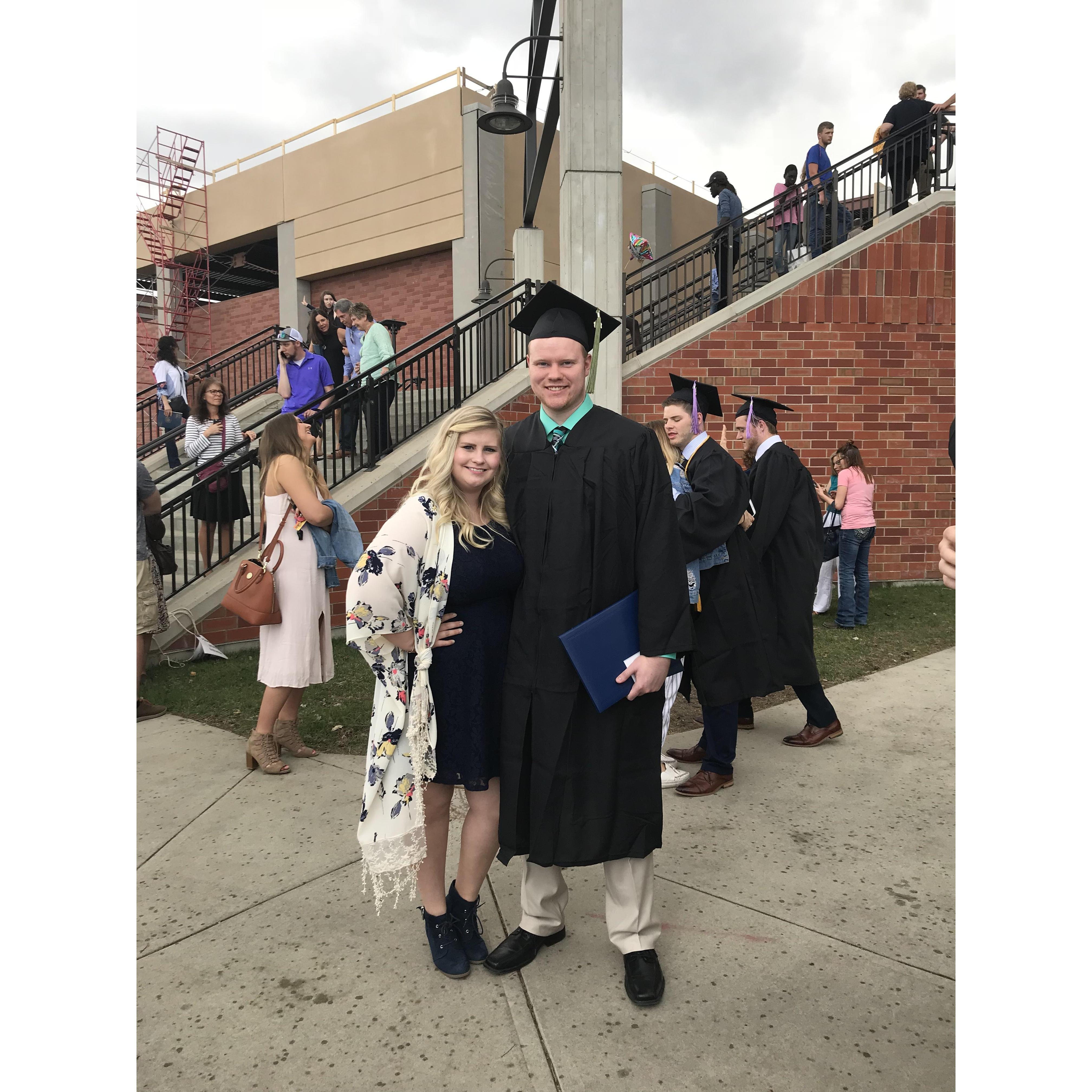 Jake graduates with his Bachelors degree!