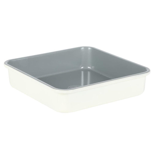 SUR LA TABLE Kitchen Essentials Bake Sale 9 Inch PFA Free Ceramic Nonstick Rectangular Cake Pan - Linen White