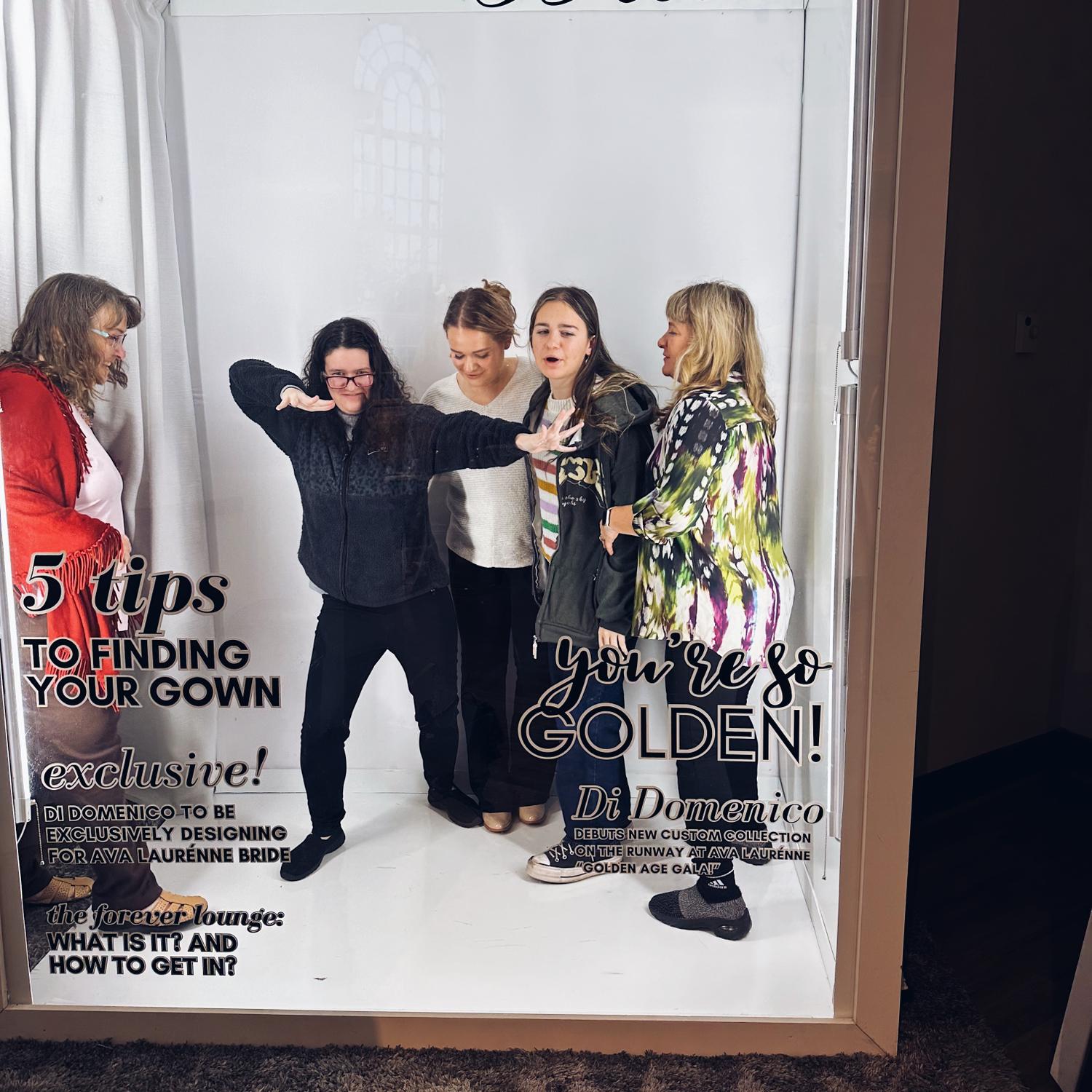 A core candid family shot as we all celebrated the dress!