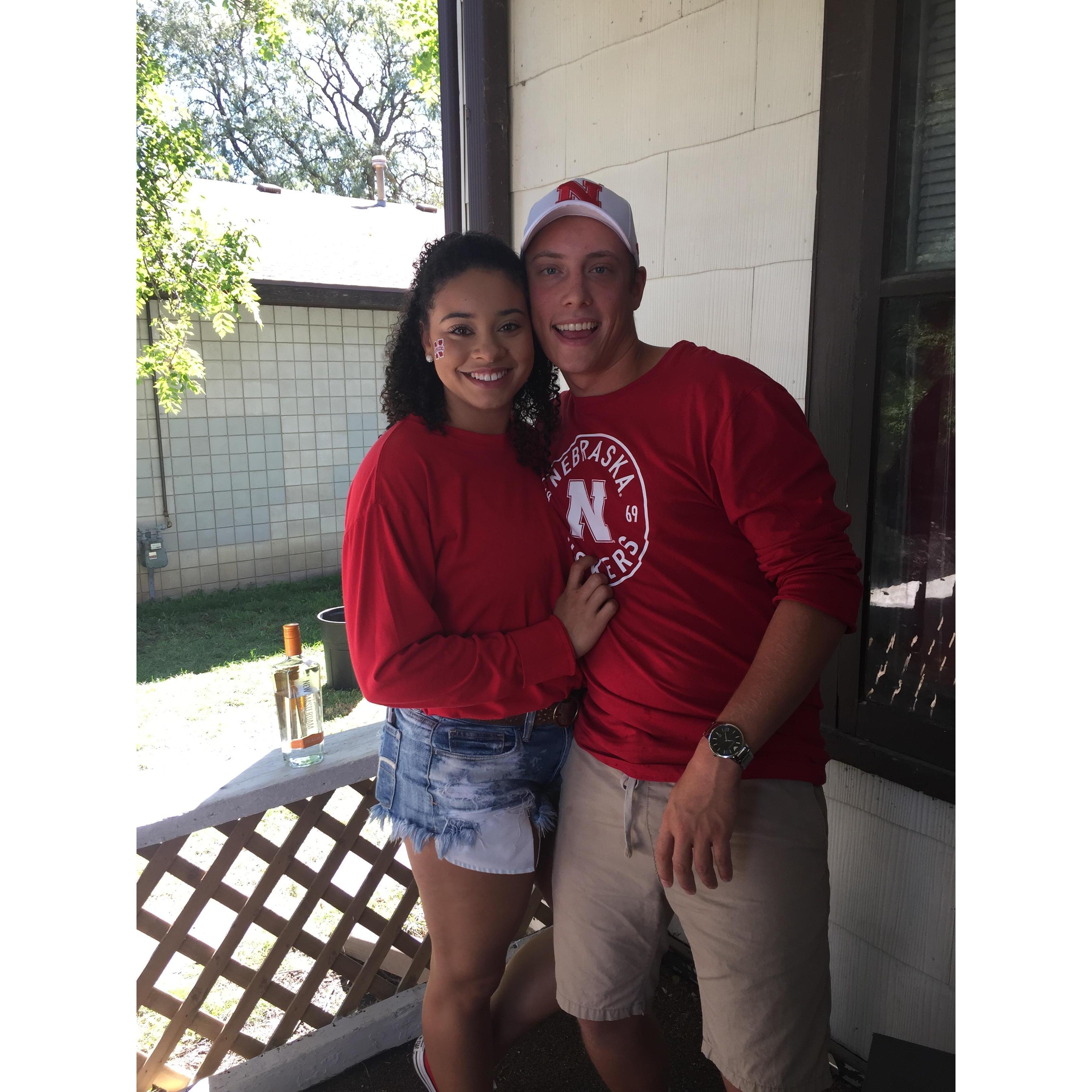 September 2016- Ana's first Huskers game