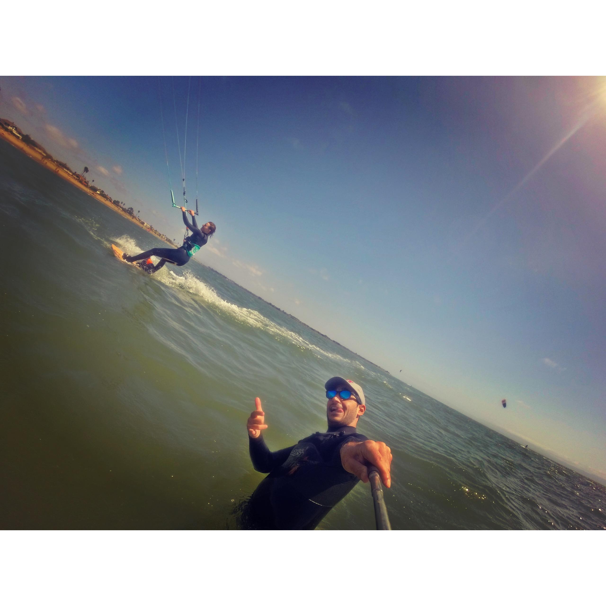 Enjoying the wind in the Bay Area