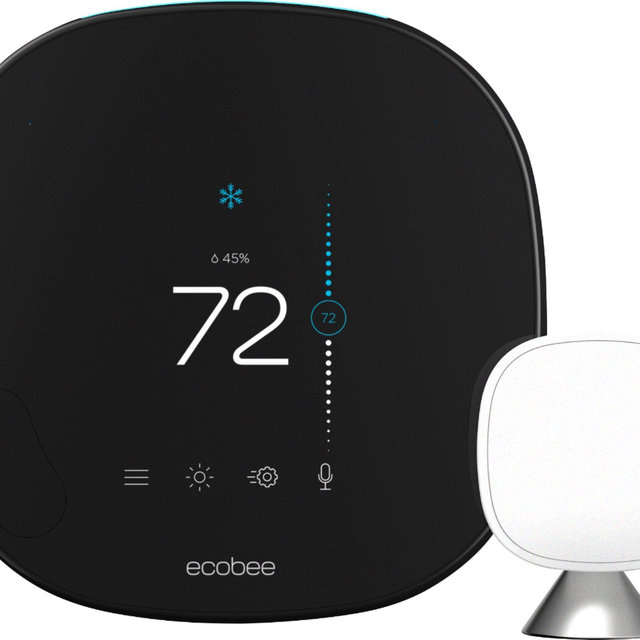 ecobee - Smart Thermostat with Voice Control - Black