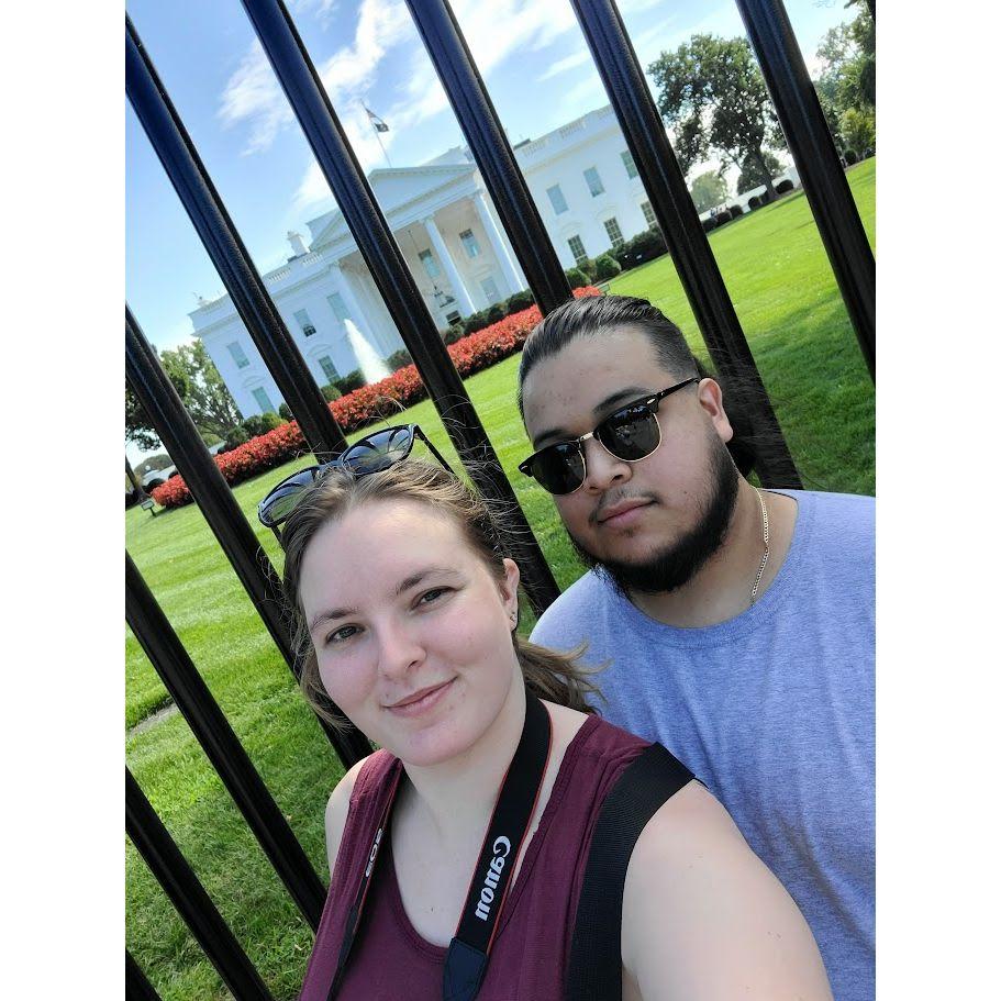 Us in front of the White House