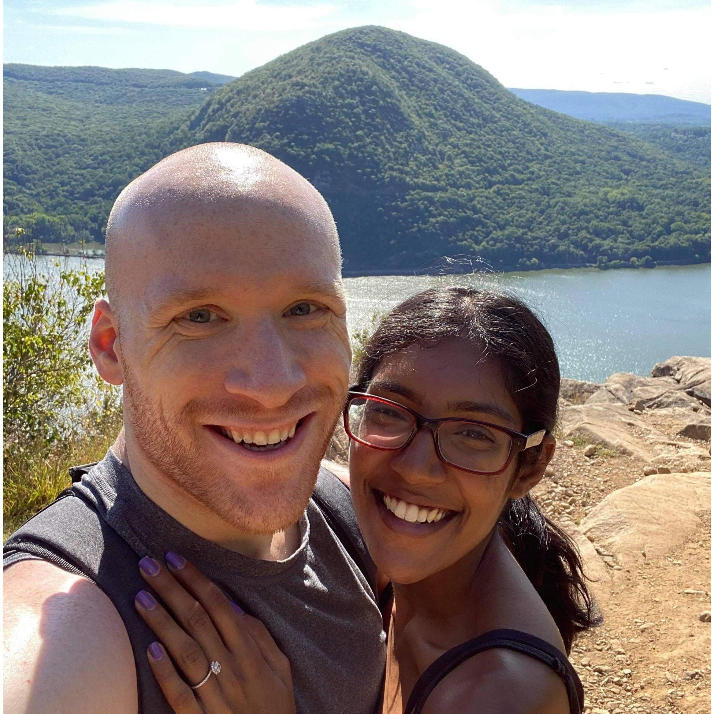 Khamini's first time climbing a mountain (outside of a car)