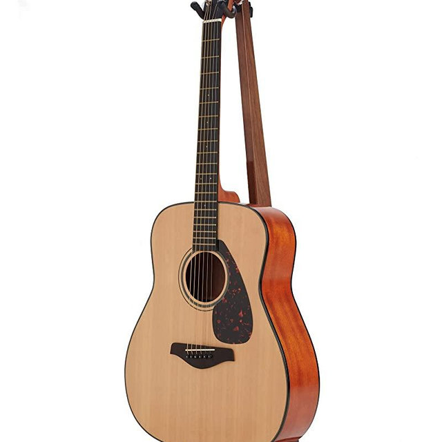Wooden Acoustic Guitar Stand - Guitar Hanging Stand for Electric Guitar, Handcrafted Floor Guitar Stand for Acoustic Guitar, Mandolin, Banjo, Walnut Wood Guitar Stand for Home, Living Room Decoration